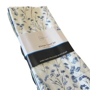 Kitchen Towels Blue/White Multi 3-Pack